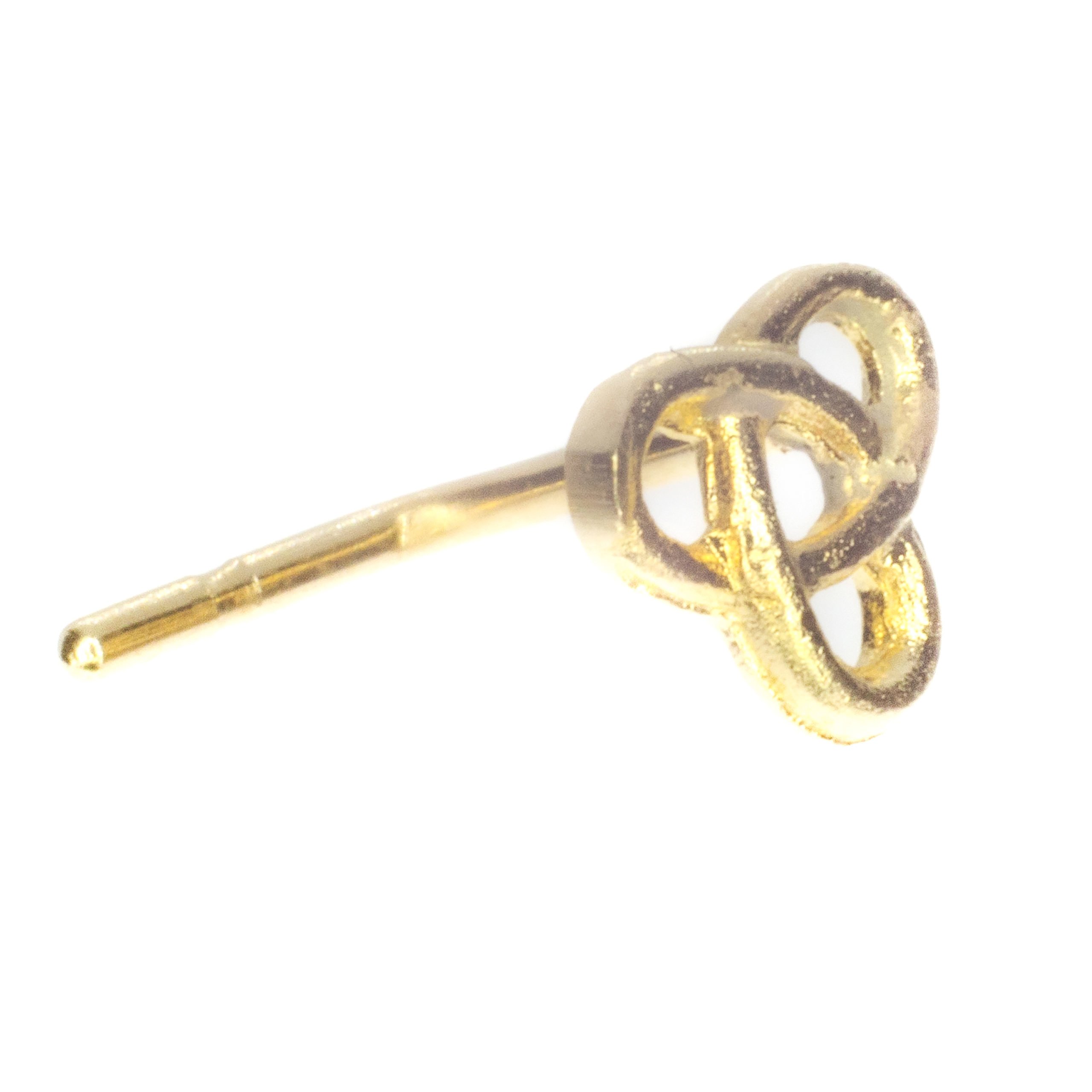 4mm Celtic nose stud in 9 carat yellow gold