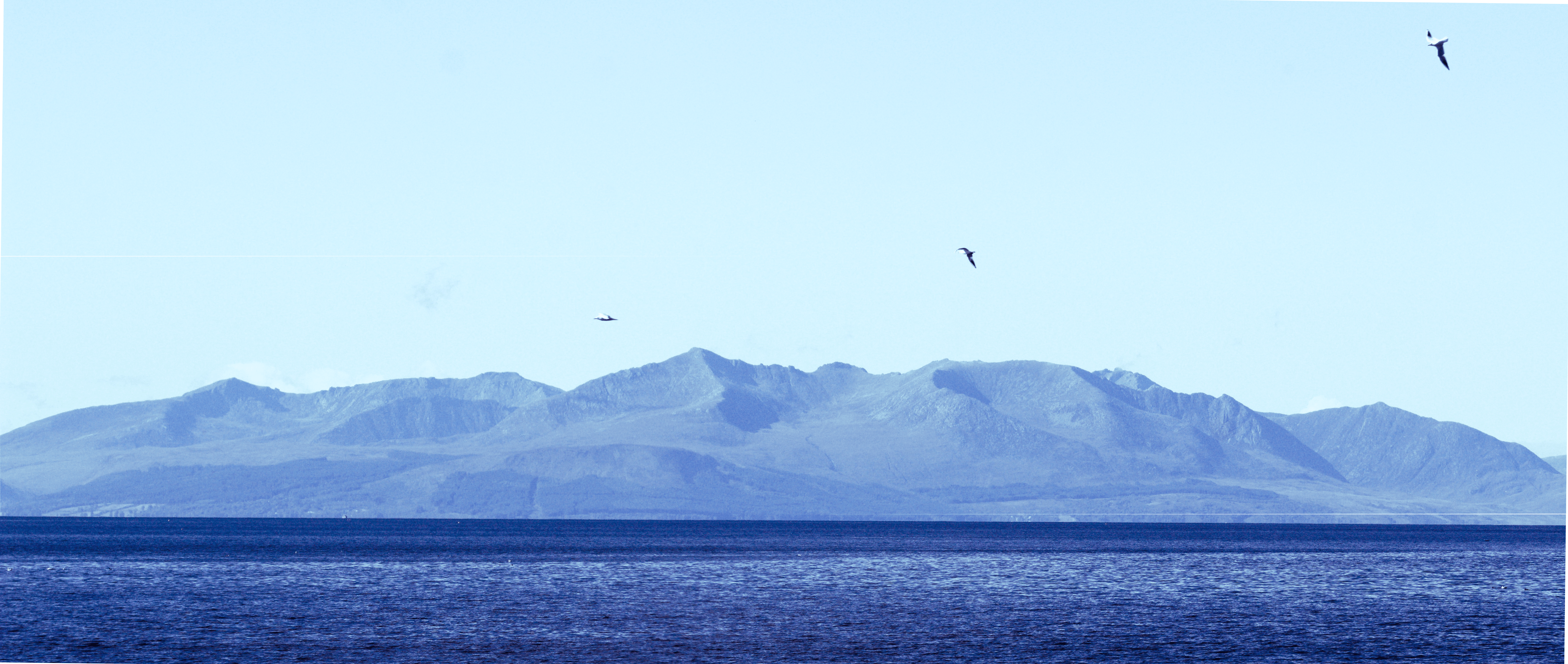 View of Arran from Ayrshire in September